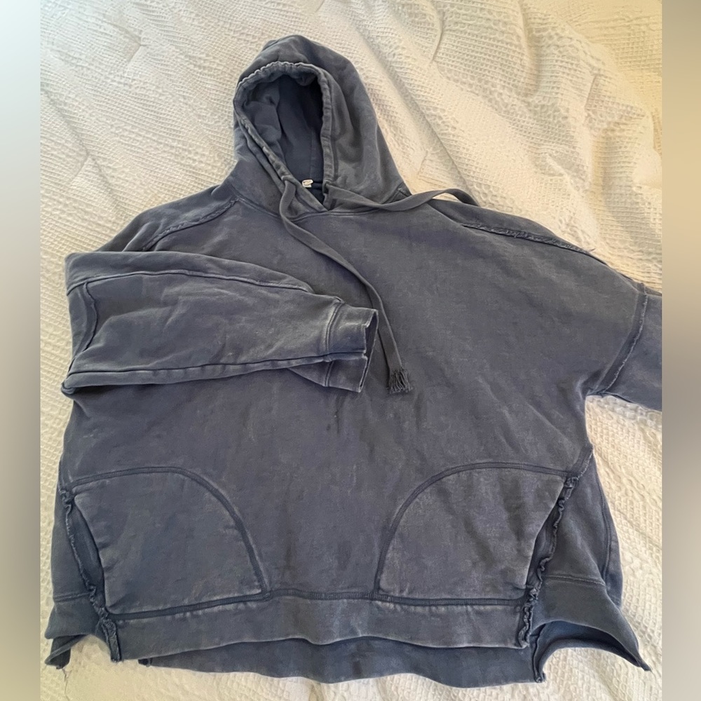 Free People blue hoodie